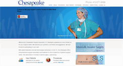 Desktop Screenshot of chesapeakesurgery.com